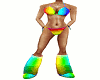 Rainbow Bikini+Boots
