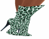 Shoes green leopard