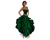 Satin Gipsy Dress Green