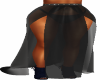 Black Wrap Slit Skirt