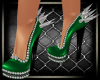 Green PVC Spiked Voyuer