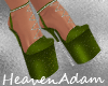 Glittery heels pistachio