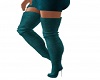 Teal Thigh High Leather