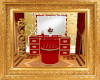 Red-gold laquered vanity