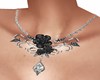 Necklace Black Rose