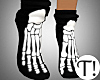 T! Skeleton Feet Socks