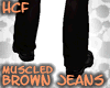 HCF Brown Muscled Jeans