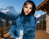 Zariah Fur Coat Blue
