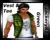 Vest & Tee Green New