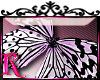 *R* BW Butterfly Sticker