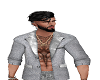 Silver suit top