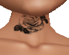 Girl rose neck tattoo