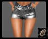 Silver Leather Shorts