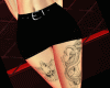 C. Denim Skirt + Tattoo