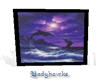 DOLPHINS IN PURPLE MOON