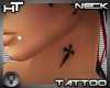 Female Cross Tattoo Neck