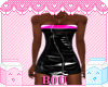 !B! Black Pink PVC Dress