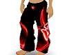 baggy red rave pants