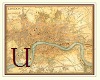 PRINT-VINTAGE LONDON MAP
