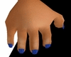 blue glittery nails