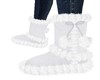 WHITE KNIT BOOTS