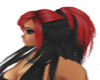 Red and black long hair