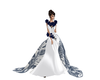 Blue\White Gown Rose