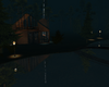 House in the night fores