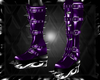purple metal boots