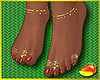 Barefoot gold and red