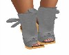GRAY WEDGE SANDALS