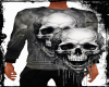 Gray Skull Long Sleeves