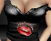 Black T-shirt / Lips