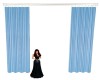 Kit or Bath Blue Curtain