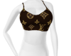 BROWN LV BRA SHIRT