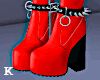 red spike boots