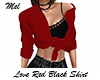 Love Red Black Shirt