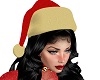 BC BEL XMAS GOLD RED HAT