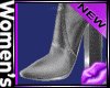 SEXY SILVER METAL BOOTS