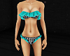 AQUA trim LEOPARD KINI