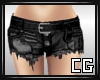 (CG) Torn Shorts Black