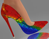H09 Rainbow Python Heels