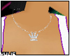 [Y]Crown Silver Necklace