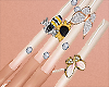 $ Nails Beige +Butterfly