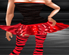 zebra red & black dress
