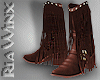 Brown Fringe Westrn Boot
