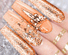 Orange Nails + Ring