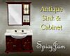 Antq BtRm Sink & Cabinet
