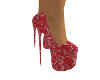 Red Lace Heels