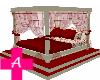 [A]Red Canopy Bed w/Pose